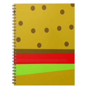 Caderno Espiral Hamburger comida comida rápida