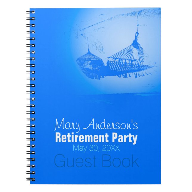 Caderno Espiral Hammock Happy Retirement Party 01 Livro Convidado (Frente)