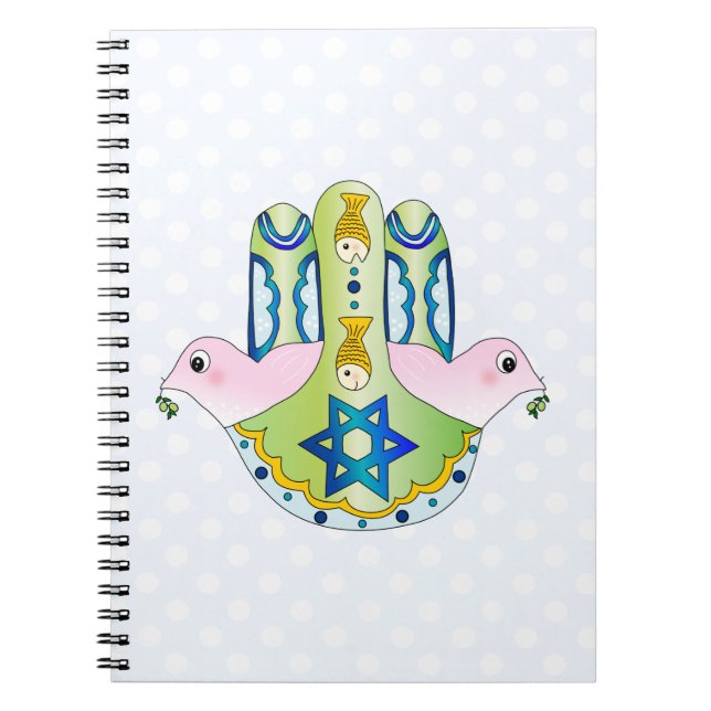 Caderno Espiral Hamsa judaico (Frente)