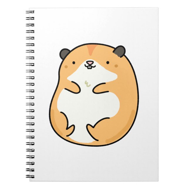Caderno Espiral Hamster de Cute Kawaii (Frente)
