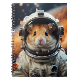 Caderno Espiral Hamster do Astronauta Espacial Exterior
