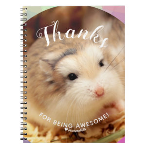 Caderno Espiral Hamster Fofo Obrigado por Ser Incrível