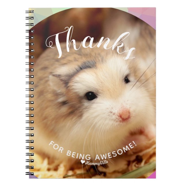 Caderno Espiral Hamster Fofo Obrigado por Ser Incrível (Frente)