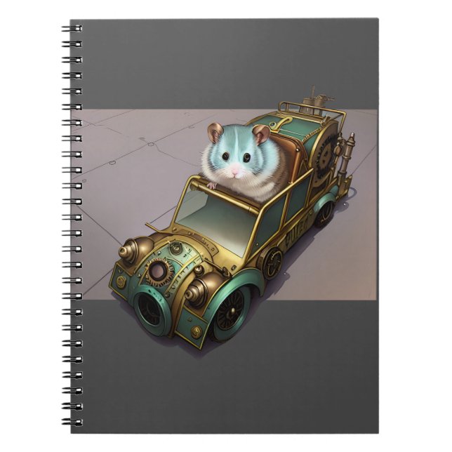 Caderno Espiral Hamster in the machine #1 (Frente)