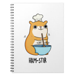 Caderno Espiral Hamstir Funny Chef Hamster Pun