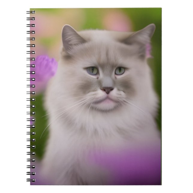 Caderno Espiral Handsome Maine Coon Himalayan Cat (Frente)