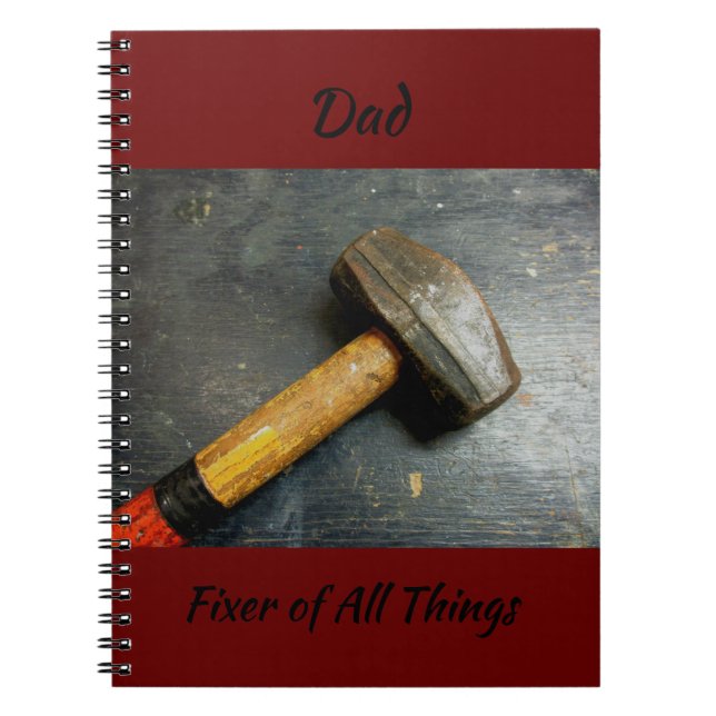 Caderno Espiral Handyman Fixer de Todas as Coisas Dorme Hammer (Frente)