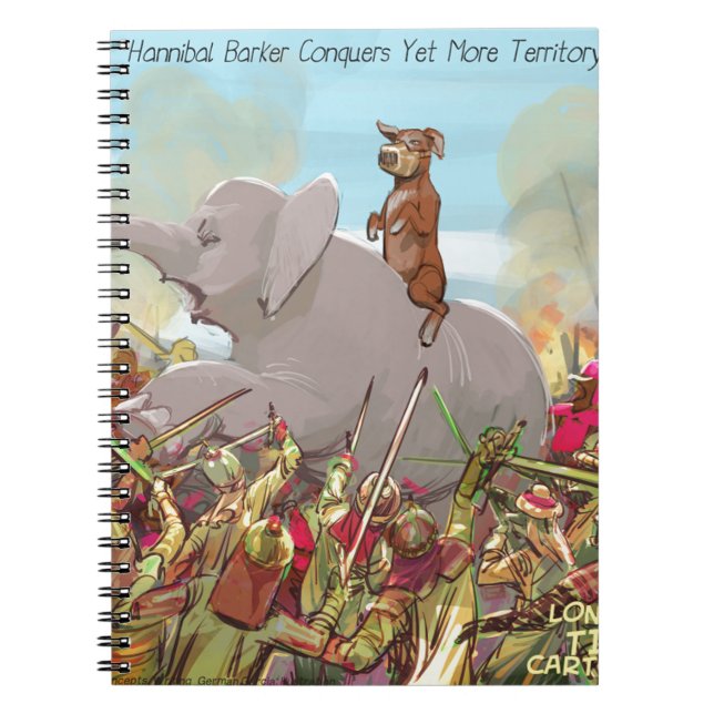 Caderno Espiral Hannibal Barker Conquista Presentes Engraçados Cam (Frente)
