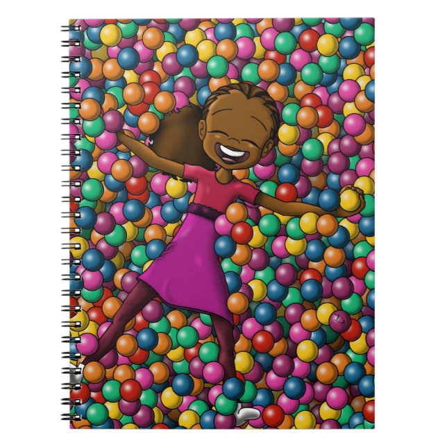 Caderno Espiral Happy African American Girl (Frente)