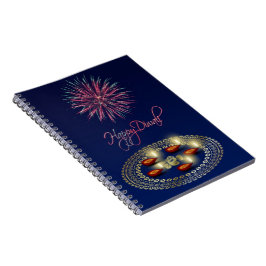 Caderno Espiral Happy Diwali Ganesha Rangoli - Notebook