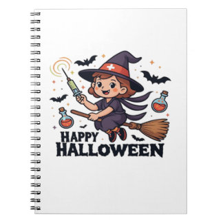 Caderno Espiral Happy Halloween Nurse Shirt � Spooky Cute Medical