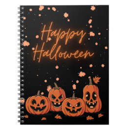 Caderno Espiral Happy Halloween Postcard