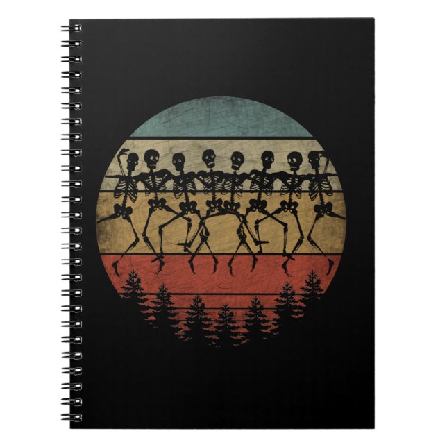 CADERNO ESPIRAL HAPPY HALLOWEEN SKELETON DANCE (Frente)