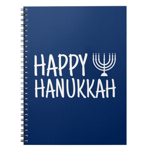 Caderno Espiral Happy Hanukkah (Frente)
