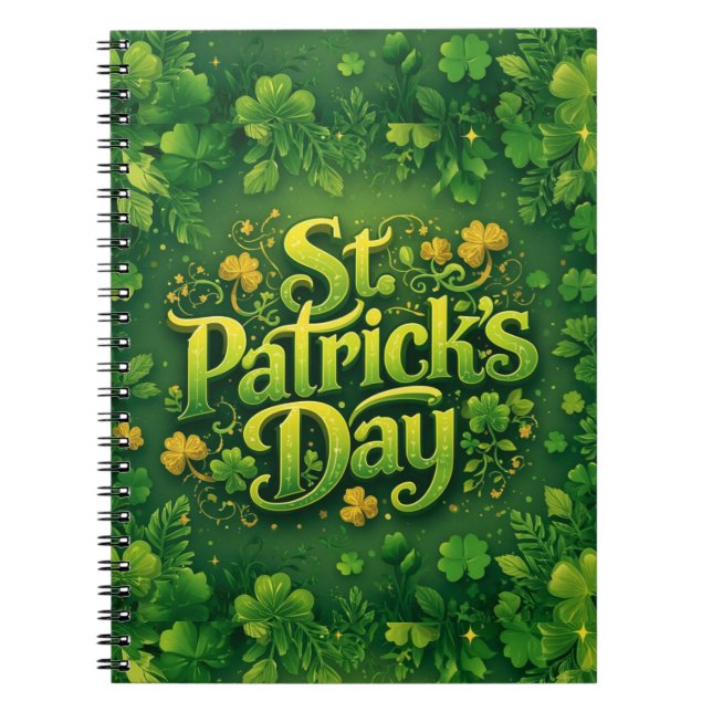 Caderno Espiral Happy St. Patrick’s Day (Frente)
