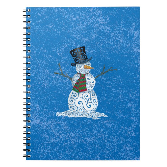 Caderno Espiral Happy Swirly Snowman (Frente)