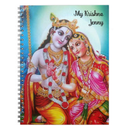 Caderno Espiral Hare Personalizado Radhey Hare Krishna art