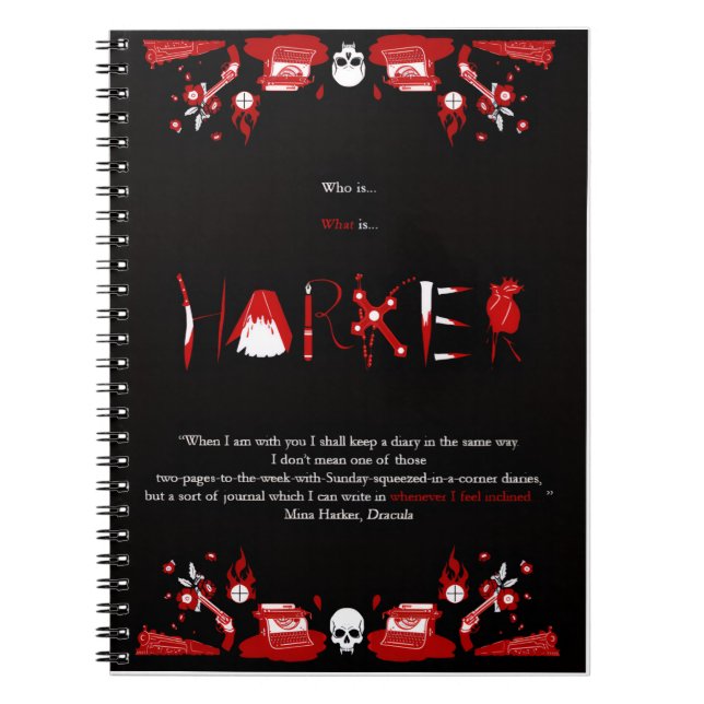 Caderno Espiral Harker - Mina Notebook (Frente)