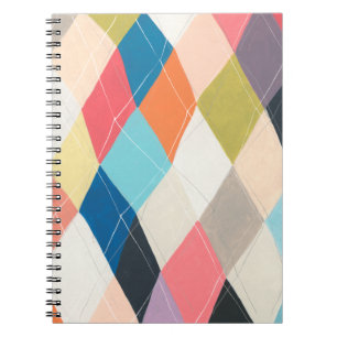 Caderno Espiral Harlequin Hopscotch - Padrão de Argyle
