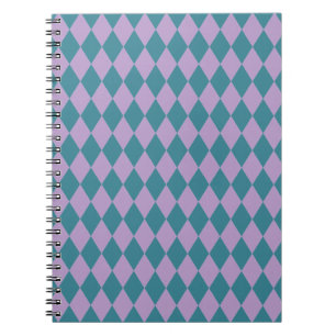 Caderno Espiral Harlequins Lilac e Teal