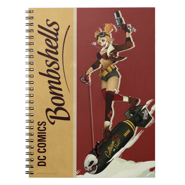 Caderno Espiral Harley Quinn Bombshell Pinup (Frente)