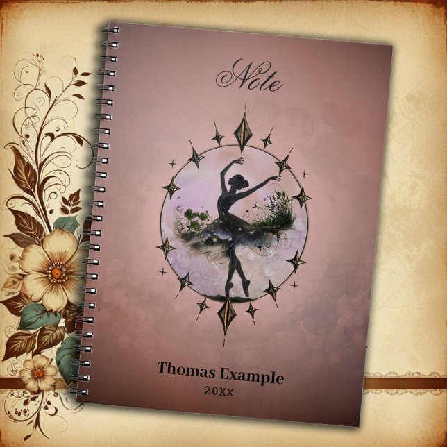 Caderno Espiral Harmonia do Movimento A bailarina à luz das estrel (Criador carregado)