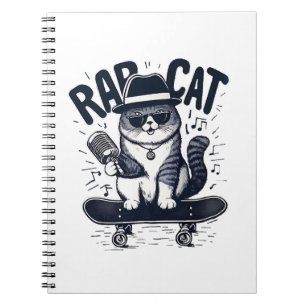 Caderno Espiral Harmonia do Rap Cat