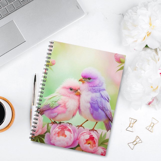 Caderno Espiral Harmonia Pastel: Pássaros Cantores Fofos (Organize Beauty: Pastel Songbirds Notebook for Notes, Journaling, and Planning!)
