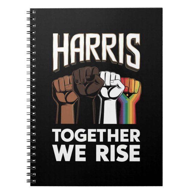 Caderno Espiral Harris 2024 Eleição LGBT Kamala Harris 2024 (Frente)