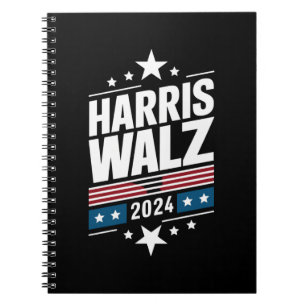 Caderno Espiral Harris Valsa 2024 Kamala Harris Tim Valsa 2024