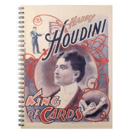 Caderno Espiral Harry Houdini, rei das cartas 1895