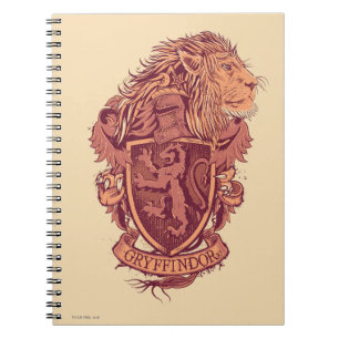 Caderno Espiral Harry Potter   Brasão do Leão da Gryffindor
