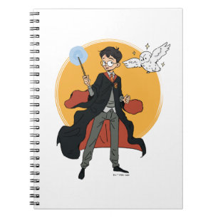 Caderno Espiral HARRY POTTER™ e Hedwig Ilustração