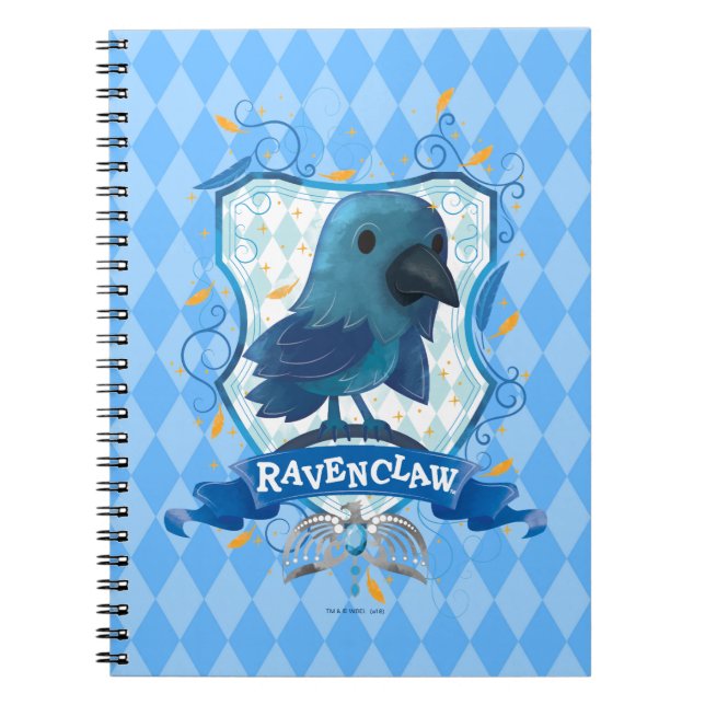 Caderno Espiral Harry Potter | Encantador Brasão RAVENCLAW™ (Frente)