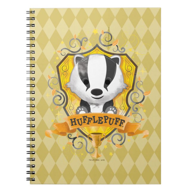 Caderno Espiral Harry Potter | Encantamento de HUFFLUFF™ (Frente)