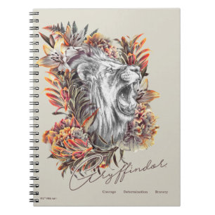 Caderno Espiral HARRY POTTER™ GRYFFINDOR™ - Gráfico Floral