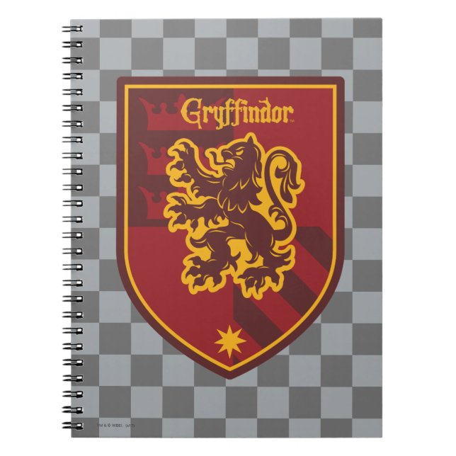 Caderno Espiral Harry Potter | Gryffindor House Pride Crest (Frente)