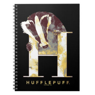 Caderno Espiral Harry Potter HUFFLUFF™ Badger Watercolor
