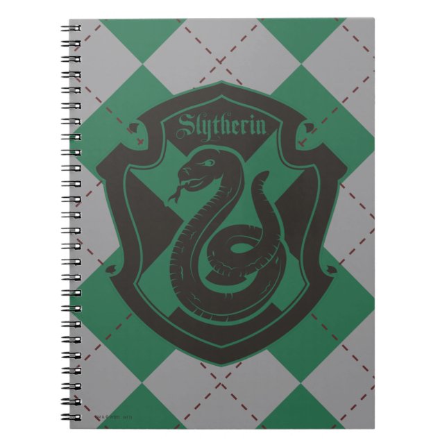 Caderno Espiral Harry Potter | Orgulho do Brasão da Casa Slytherin (Frente)