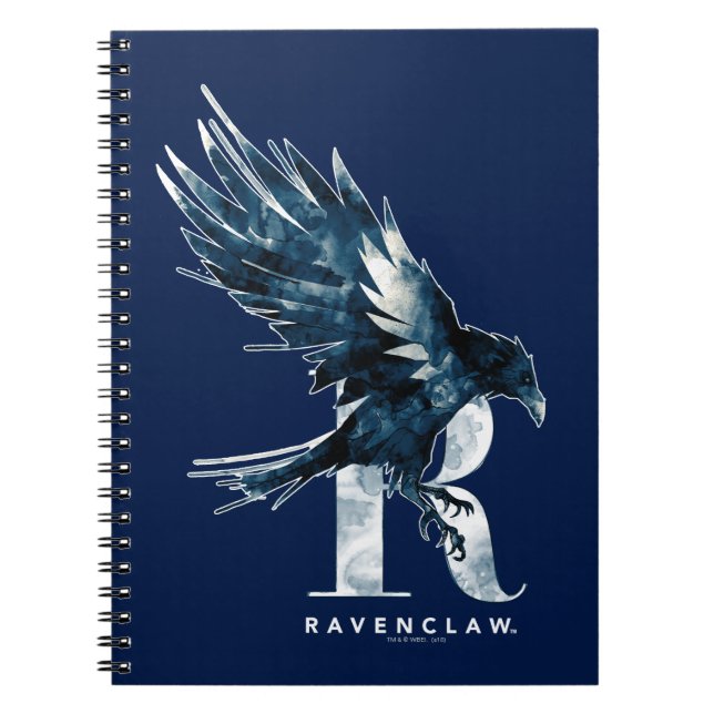 Caderno Espiral Harry Potter | RAVENCLAW™ Raven Watercolor (Frente)