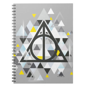 Caderno Espiral Harry Potter   Símbolo geométrico de casco nu