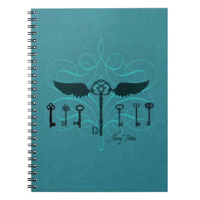 Caderno Espiral Harry Potter Spell | Chaves voadoras (Frente)