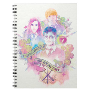 Caderno Espiral Harry Potter Spell Harry, Hermione e Ron Waterc