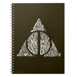 Caderno Espiral Harry Potter Spell Típica MORTEMENTE HALLOW Gr
