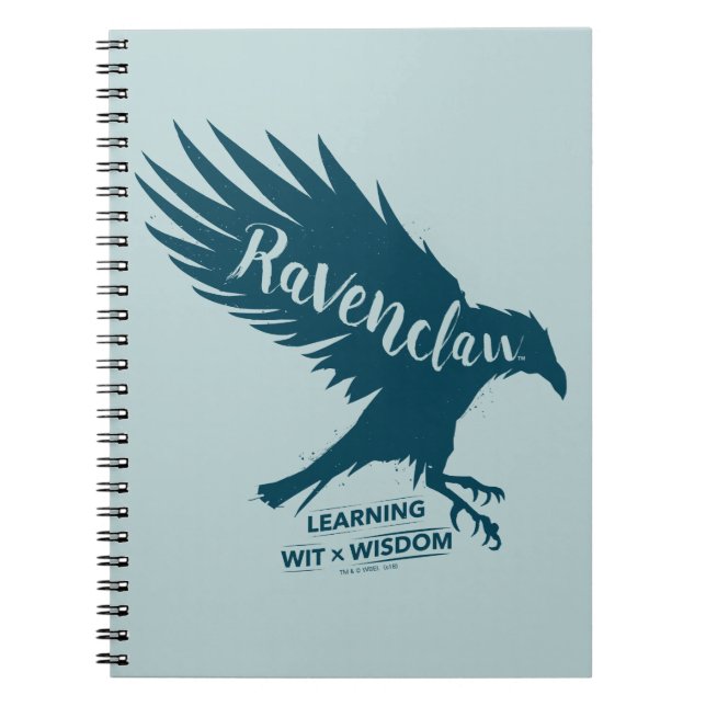 Caderno Espiral Harry Potter | Tipografia da silhueta RAVENCLAW™ (Frente)