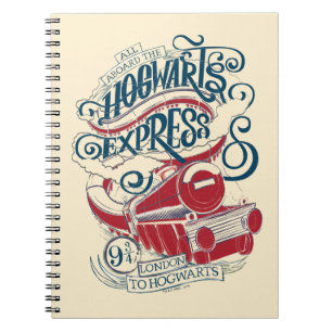 Caderno Espiral Harry Potter Tipografia Hogwarts Express
