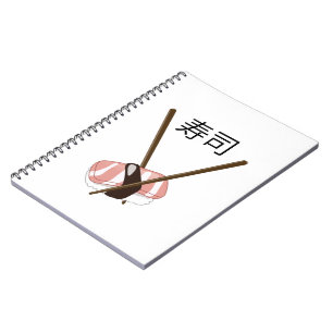 Caderno Espiral Hashis de Sushi