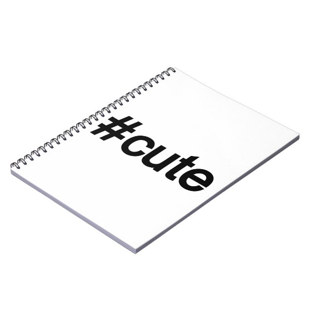 Caderno Espiral Hashtag # Cute (Left Side)