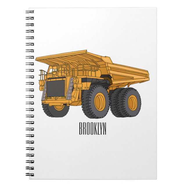 Caderno Espiral Haul truck cartoon illustration (Frente)