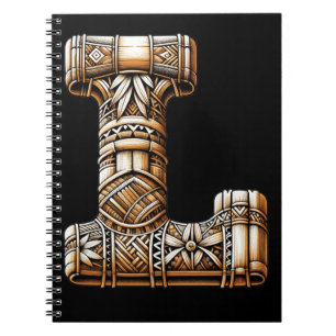 Caderno Espiral Havaiano Polinésio Carta de Aloha L Inicial Person